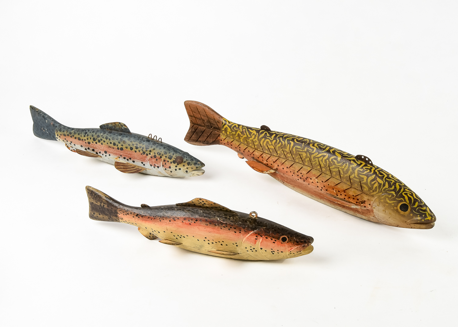 Hand-Carved Folk Art Fish Decoys