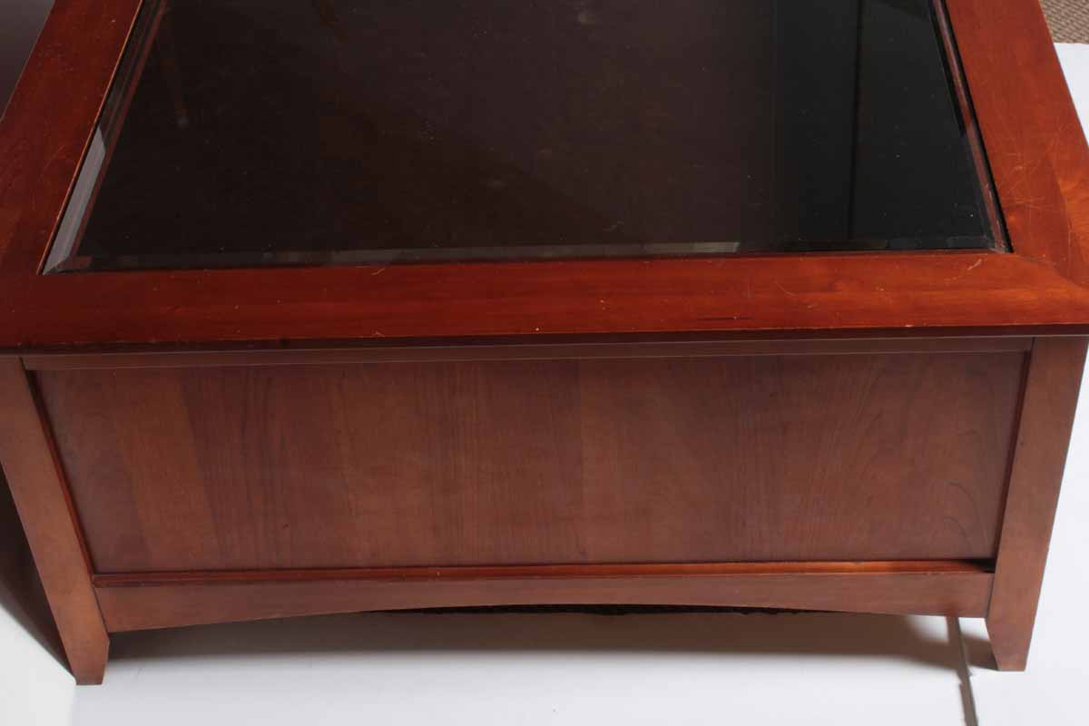 Thomasville "Impressions" Wood and Glass Top Coffee Table