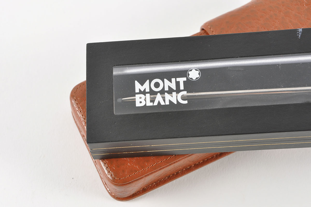 Mont Blanc Stylus and Leather Pen Case