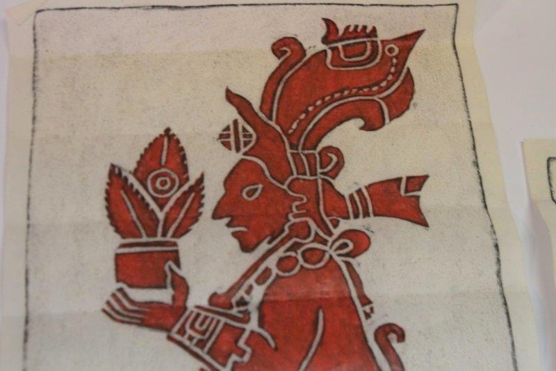 Trio of P. Argaez Mayan Temple Rubbings Eagle and Deities