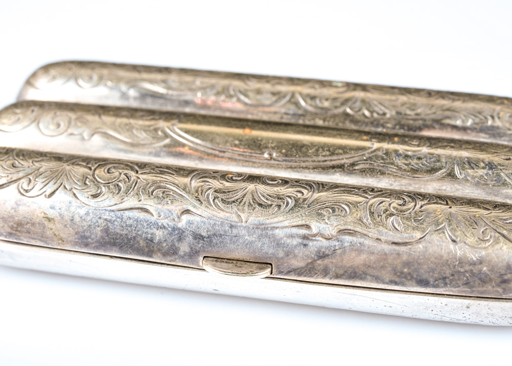 Silver Plate Cigar Case