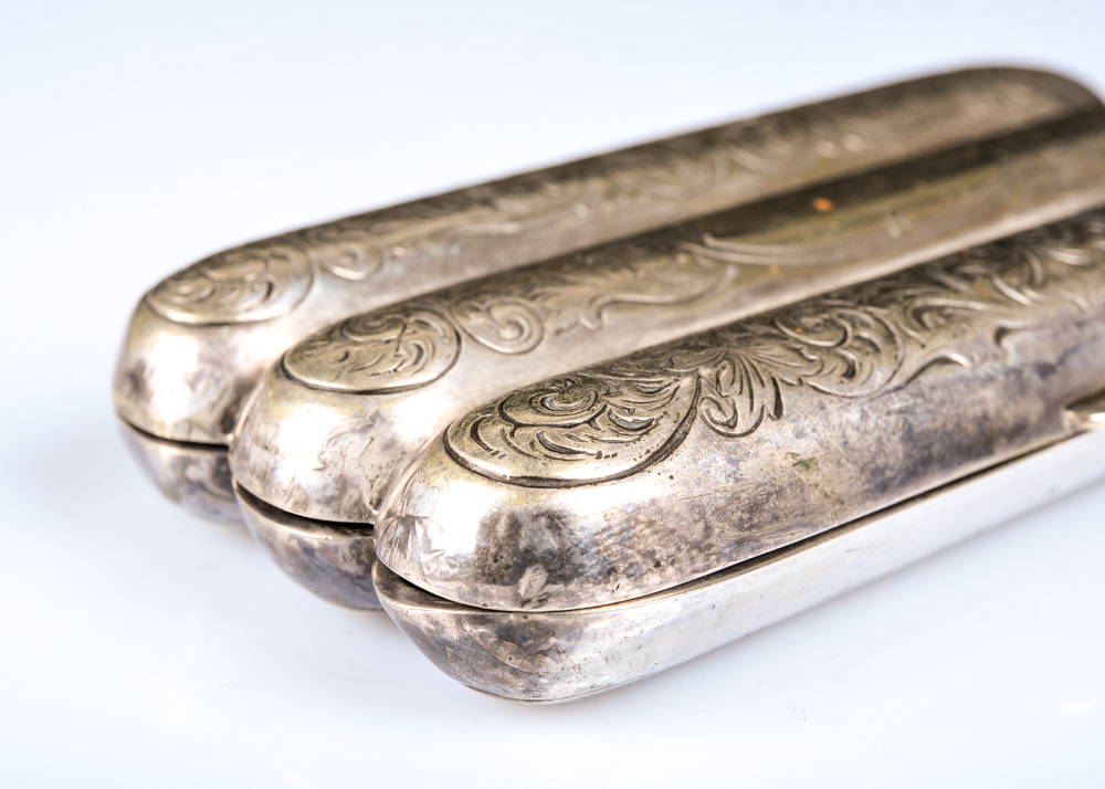 Silver Plate Cigar Case