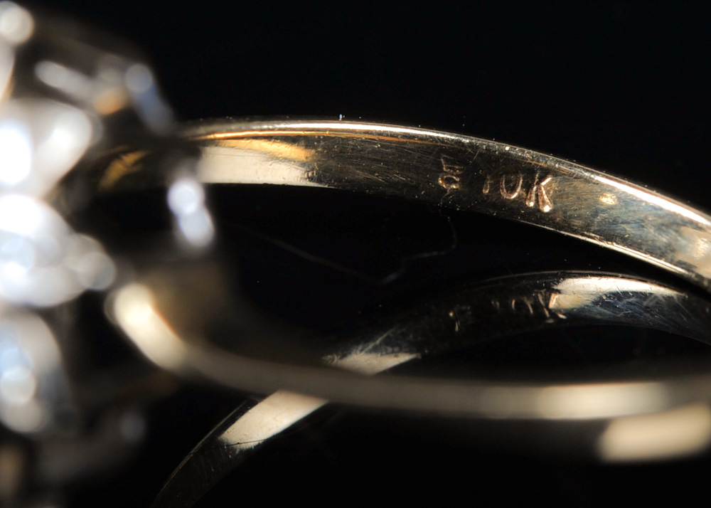 10K Gold Diamond Cluster Ring