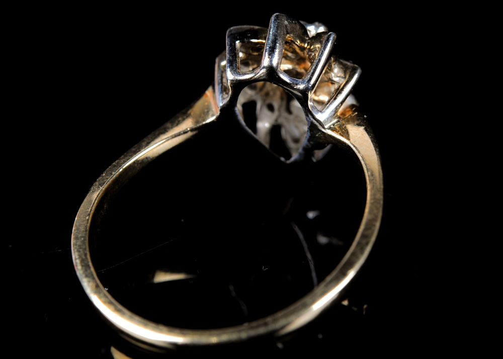 10K Gold Diamond Cluster Ring