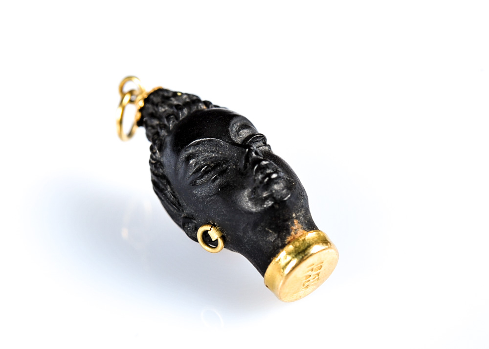 18K Yellow Gold Italian Blackamoor Pendant