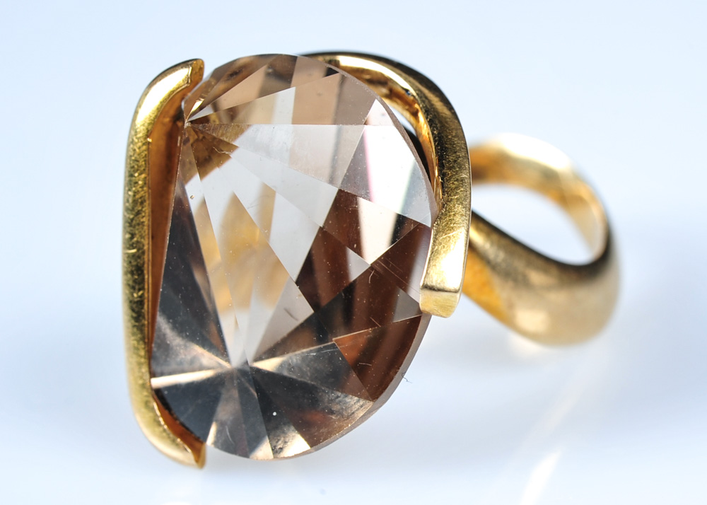 14K Custom Citrine Ring