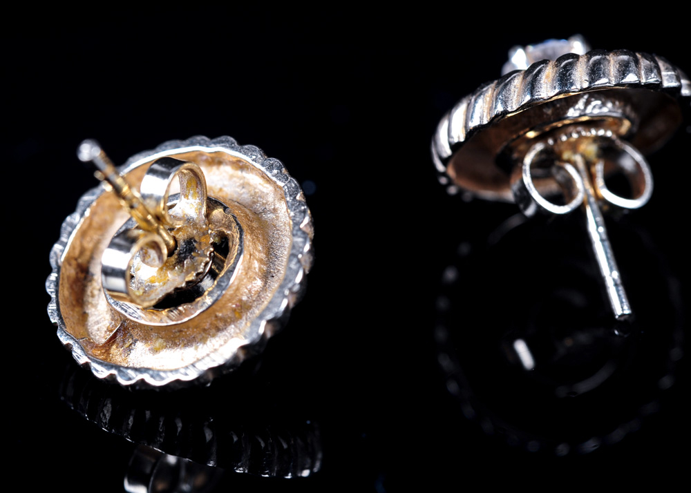 Diamond Studs and 14K Gold Jacket Earrings