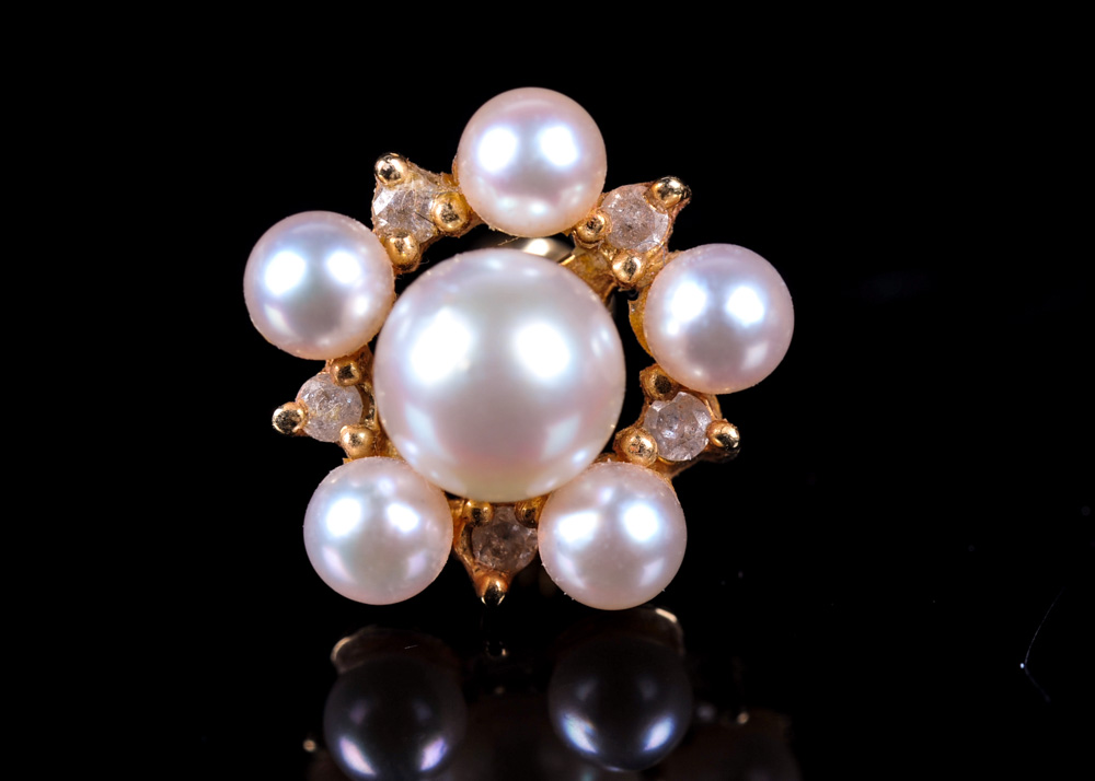 Pair of Pearl Studs and Earring Jackets