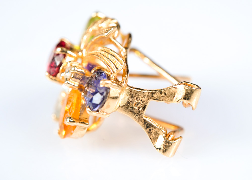 14K Gold and Gemstone Earring Pairing