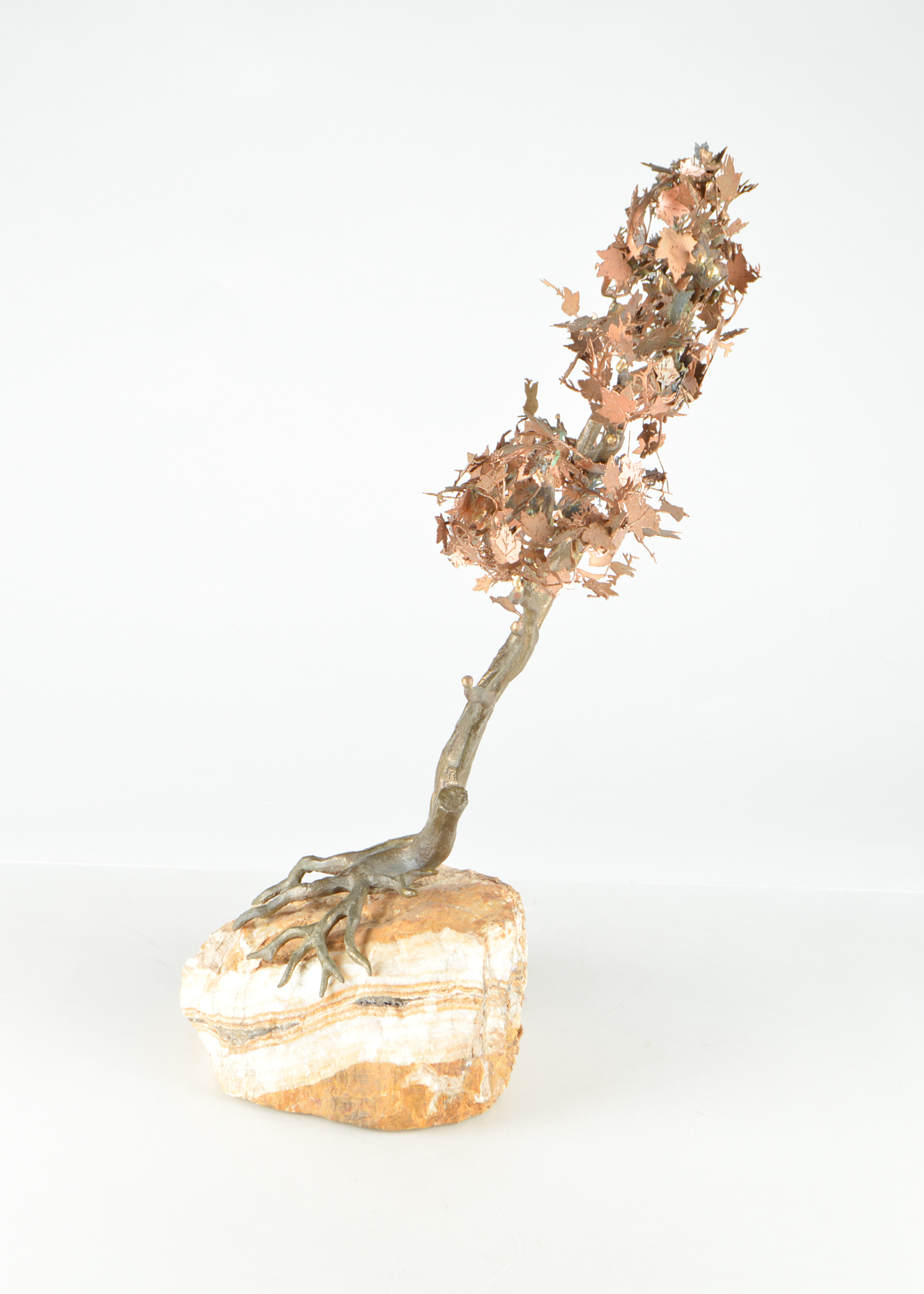 Metal Maple Tree Statuette