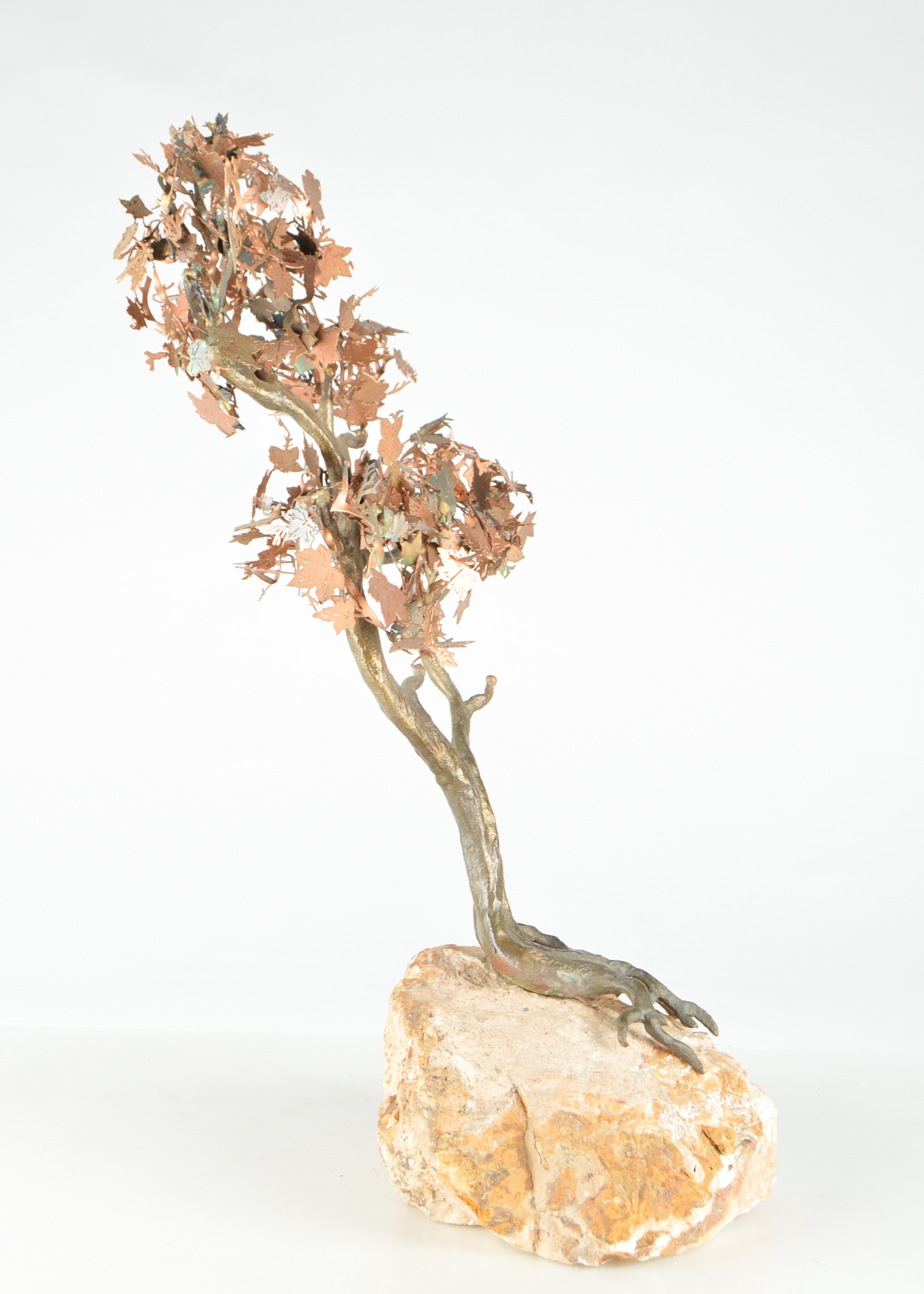 Metal Maple Tree Statuette