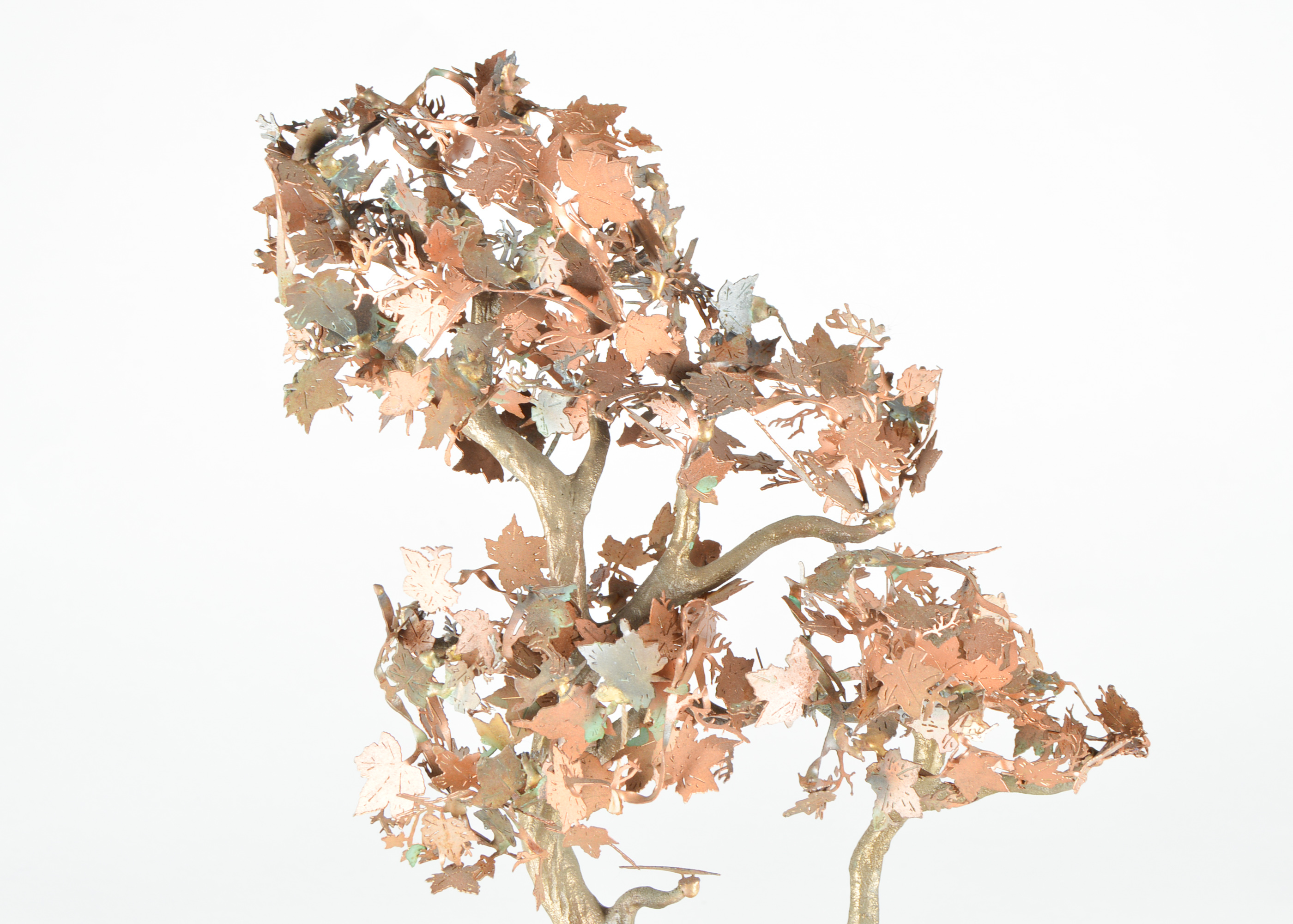Metal Maple Tree Statuette