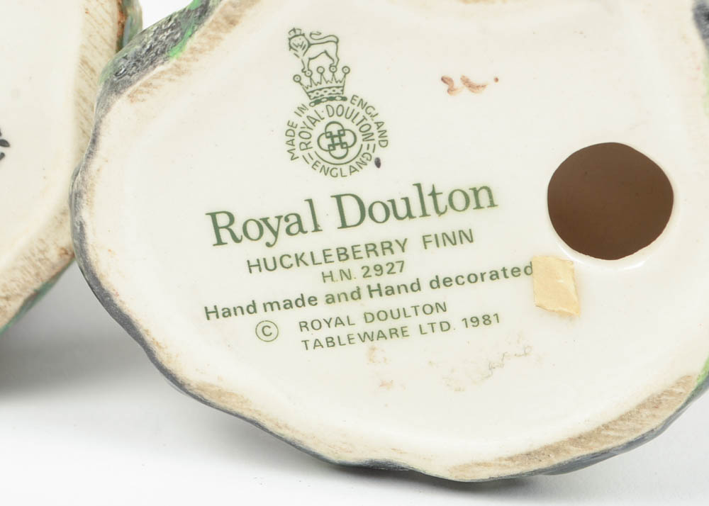 Royal Doulton Tom Sawyer and Huckleberry Finn Porcelain Figures