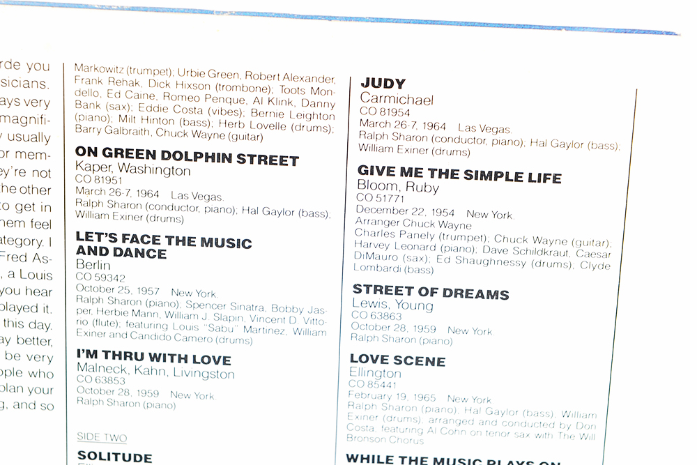 Tony Bennett "Jazz" Autographed Album