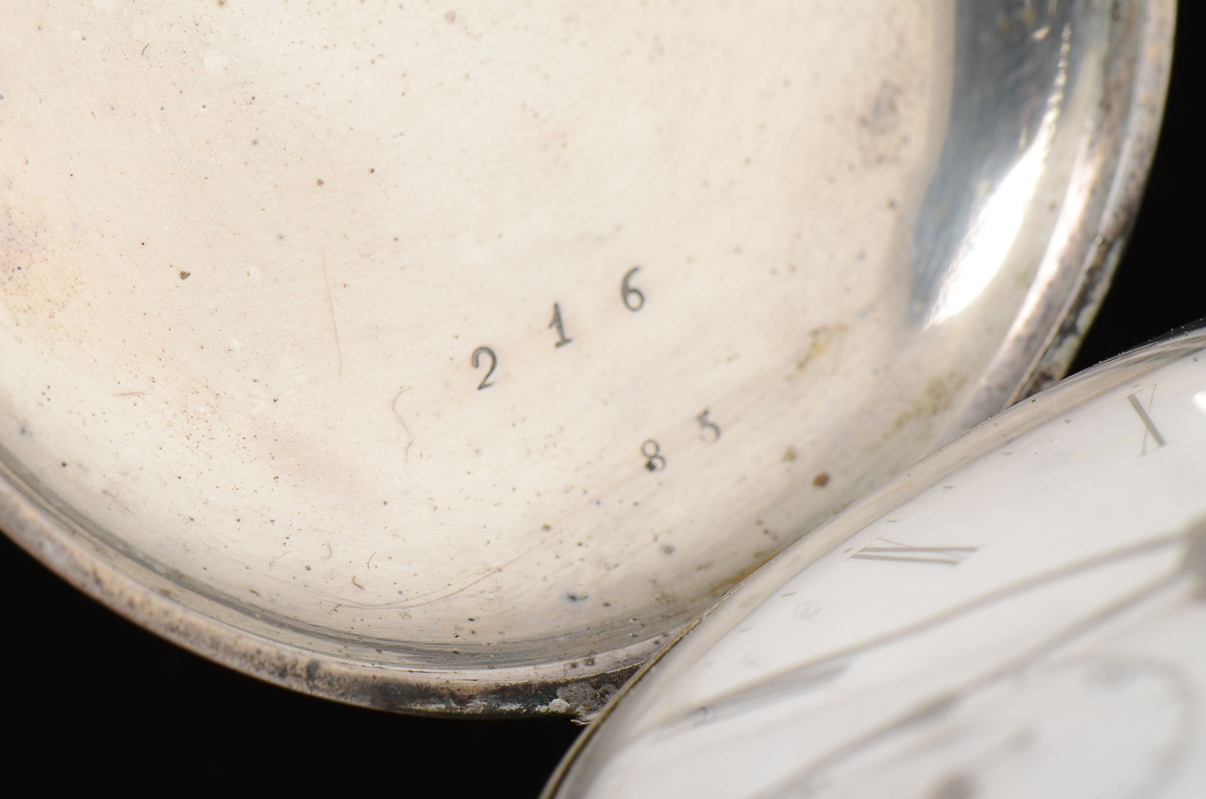 Ulysse Perret Locle Patent Lever Coin Silver Pocket Watch