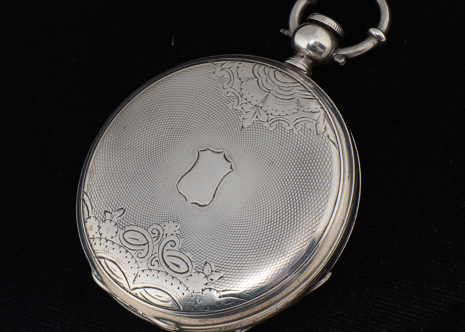 Ulysse Perret Locle Patent Lever Coin Silver Pocket Watch