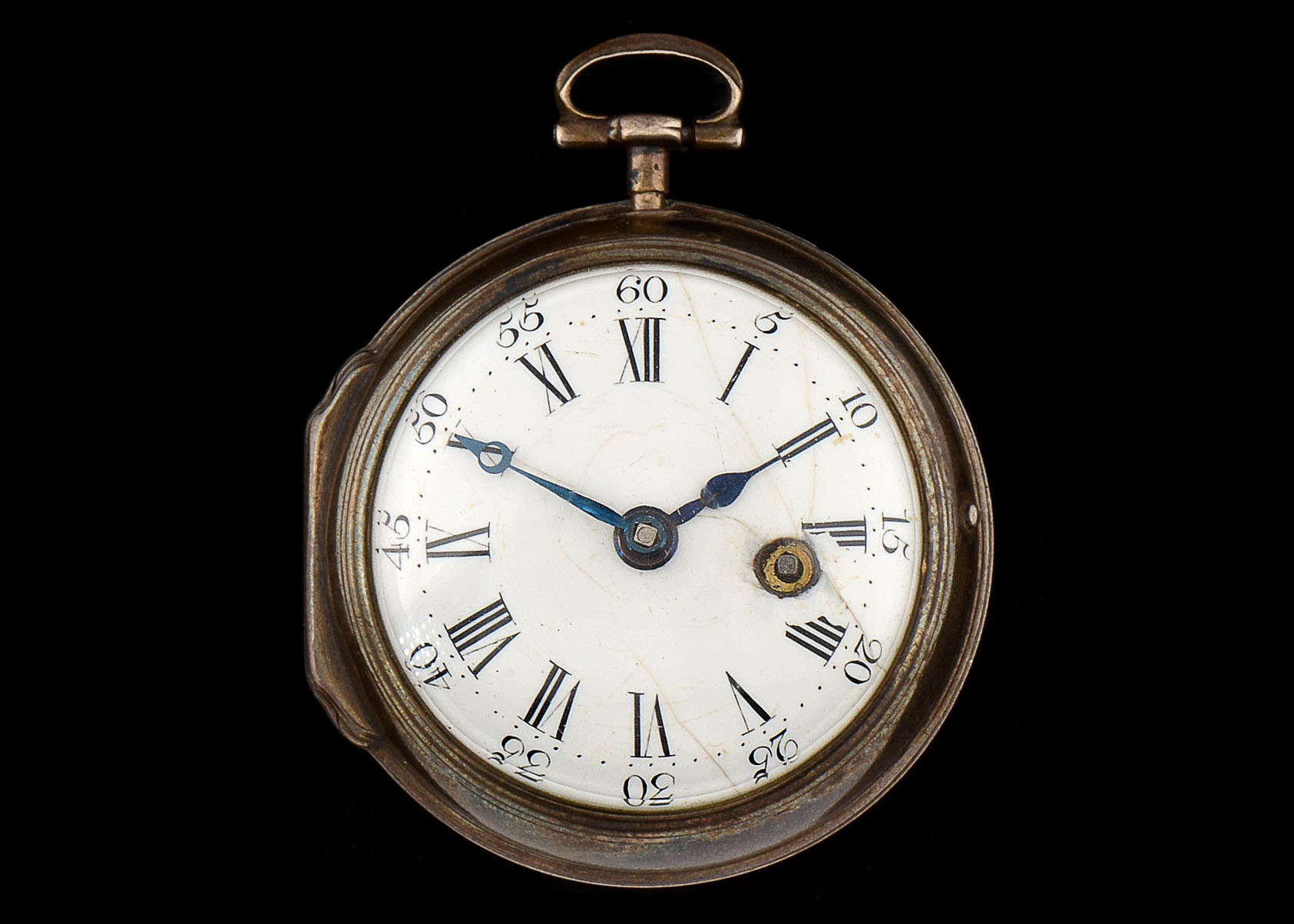 18th Century Georgian Front Key Wind Fusee Pocket Watch