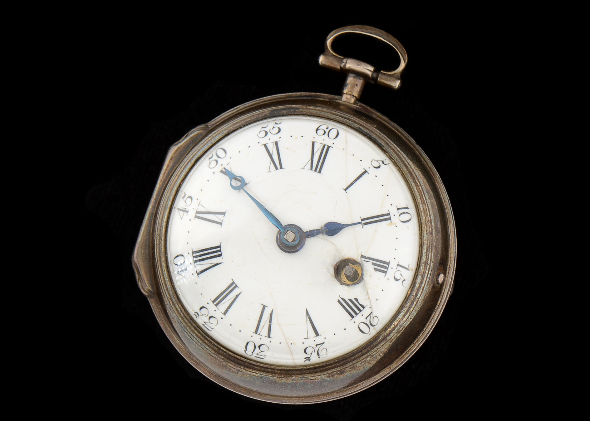 18th Century Georgian Front Key Wind Fusee Pocket Watch