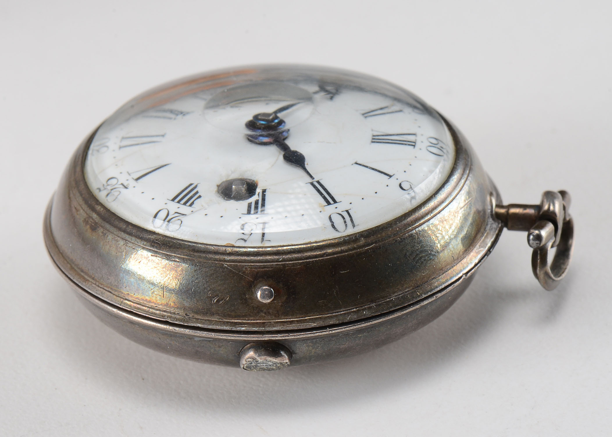 18th Century Georgian Front Key Wind Fusee Pocket Watch
