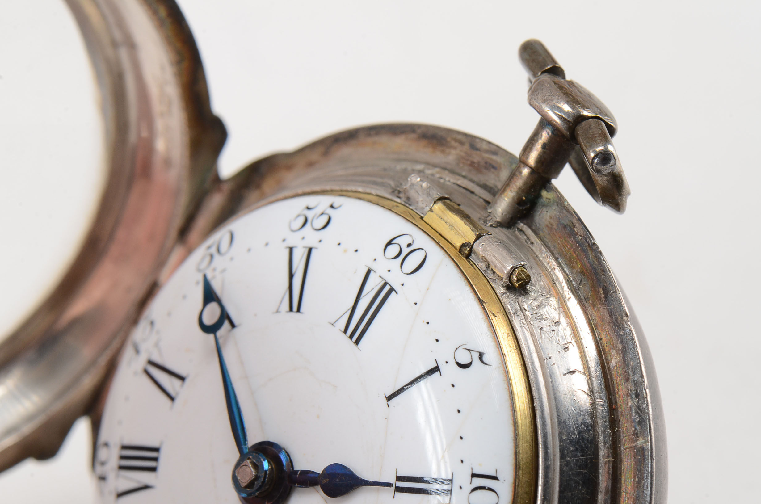 18th Century Georgian Front Key Wind Fusee Pocket Watch