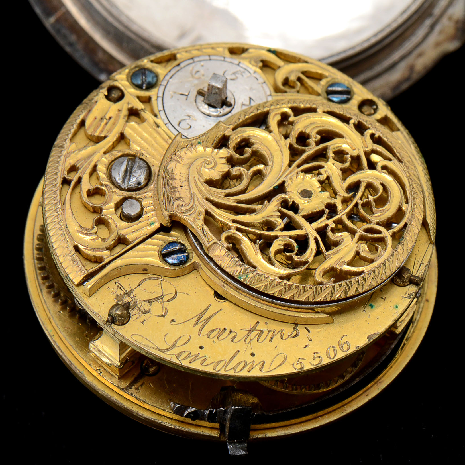 18th Century Georgian Front Key Wind Fusee Pocket Watch