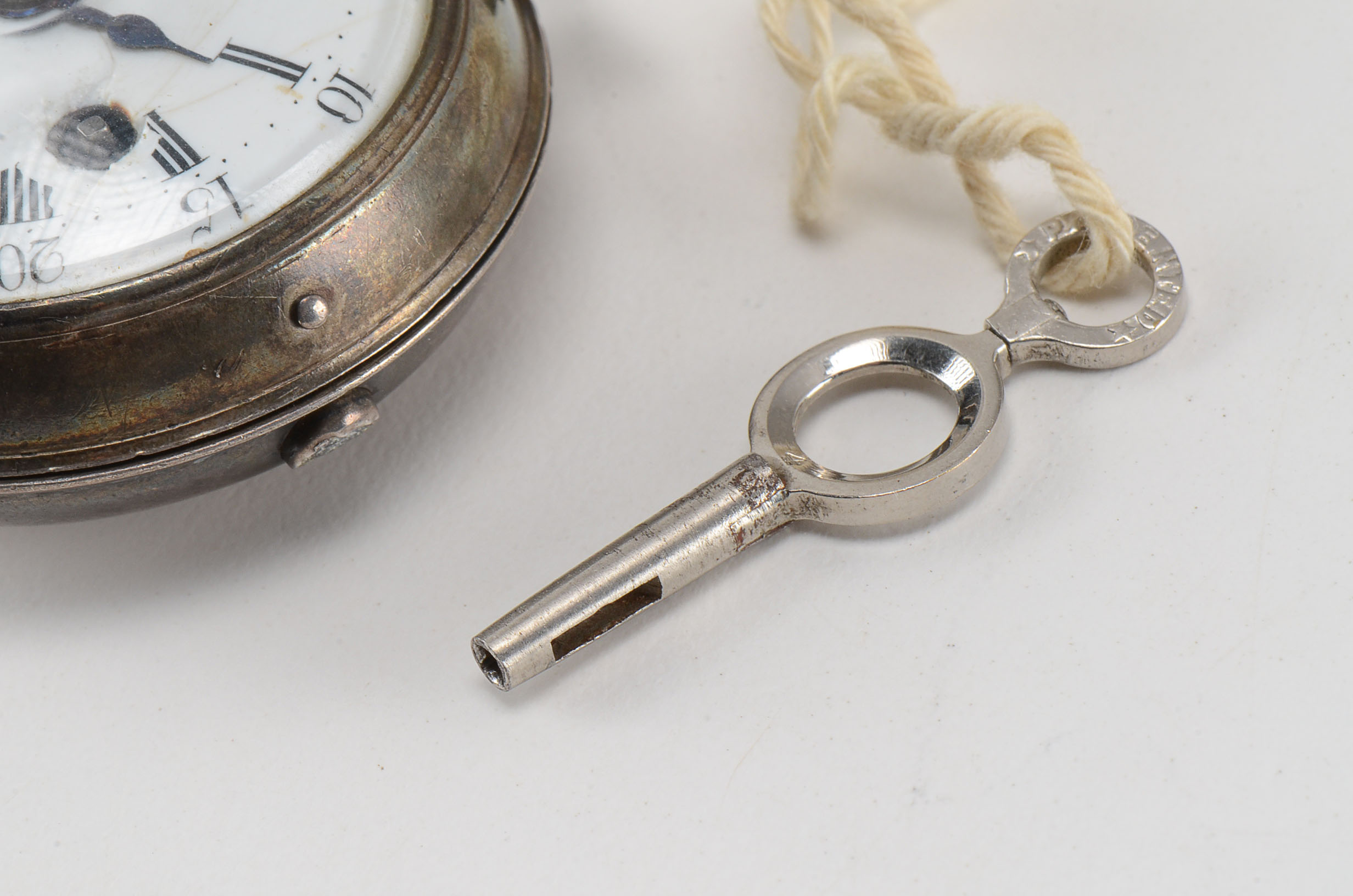 18th Century Georgian Front Key Wind Fusee Pocket Watch