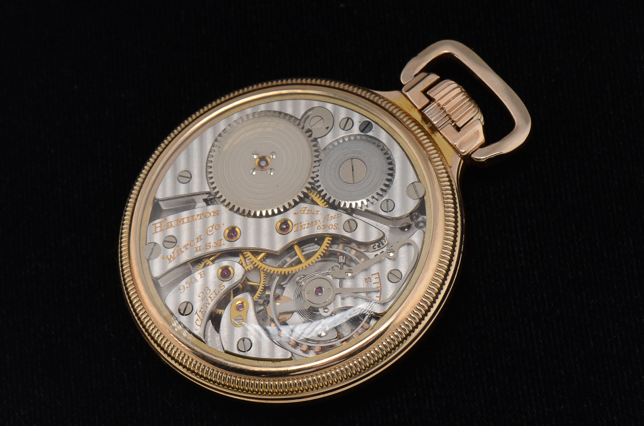 1947 Hamilton 950B Railway Special Open Face Pocket Watch