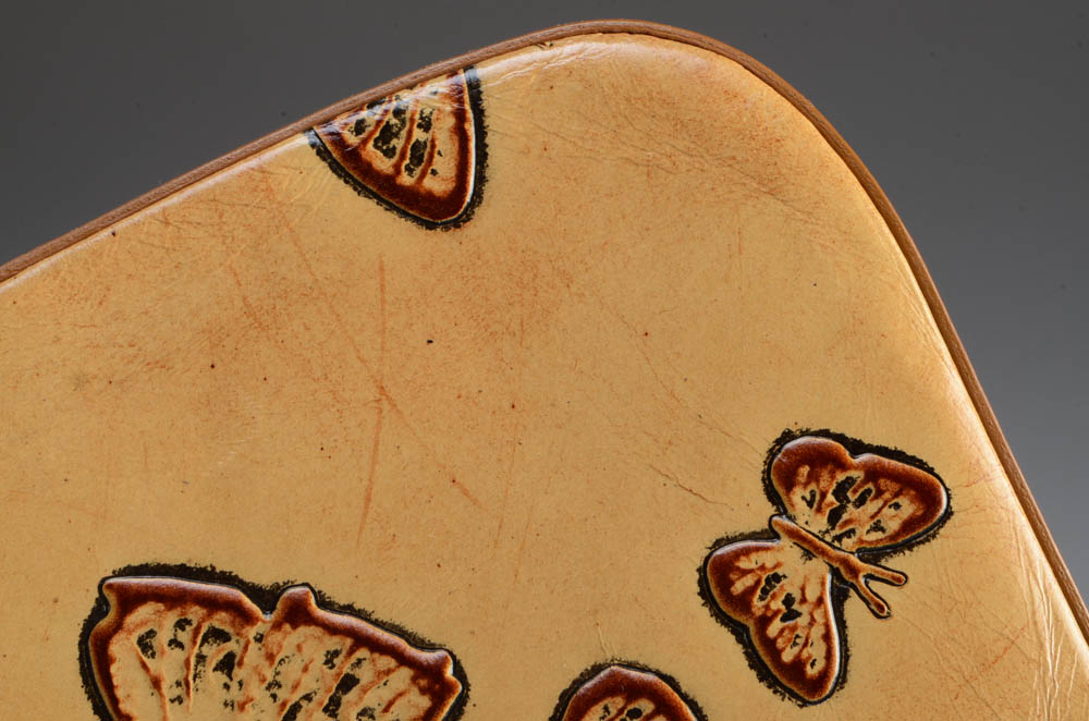 Mario Hernandez Designer Embossed Leather Butterfly Purse