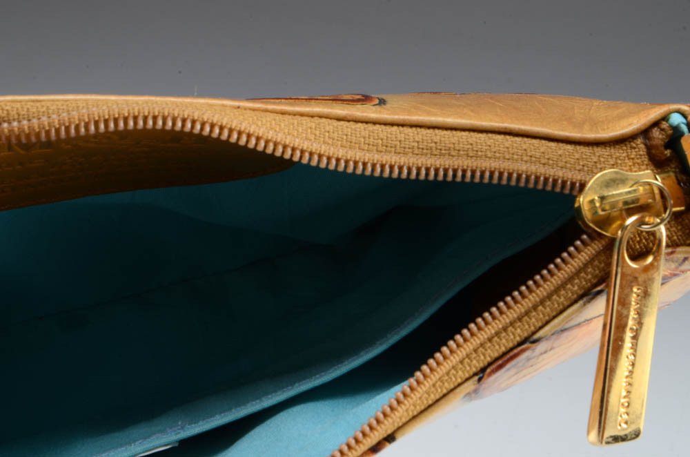 Mario Hernandez Designer Embossed Leather Butterfly Purse