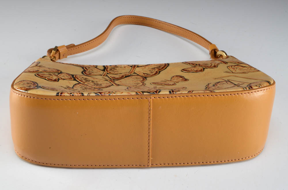 Mario Hernandez Designer Embossed Leather Butterfly Purse