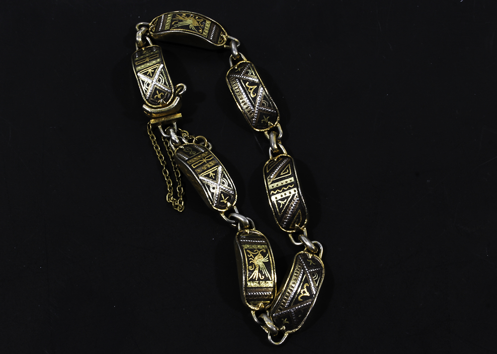 Pair of Colorful Damascening Jewelry