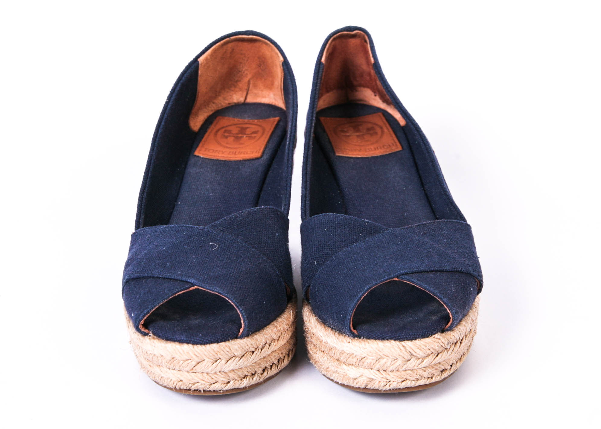 TORY BURCH Navy Filipa Wedge Espadrille