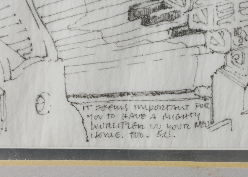 Pair of Elizabeth Luallen Black Ink Drawings