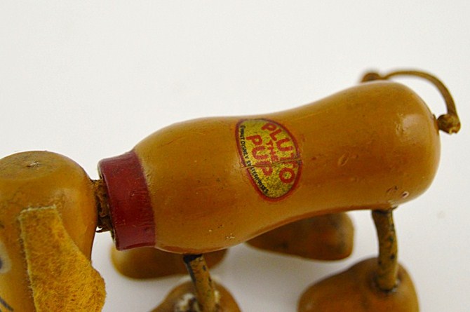 1930s Walt Disney Pluto the Pup Wooden Toy