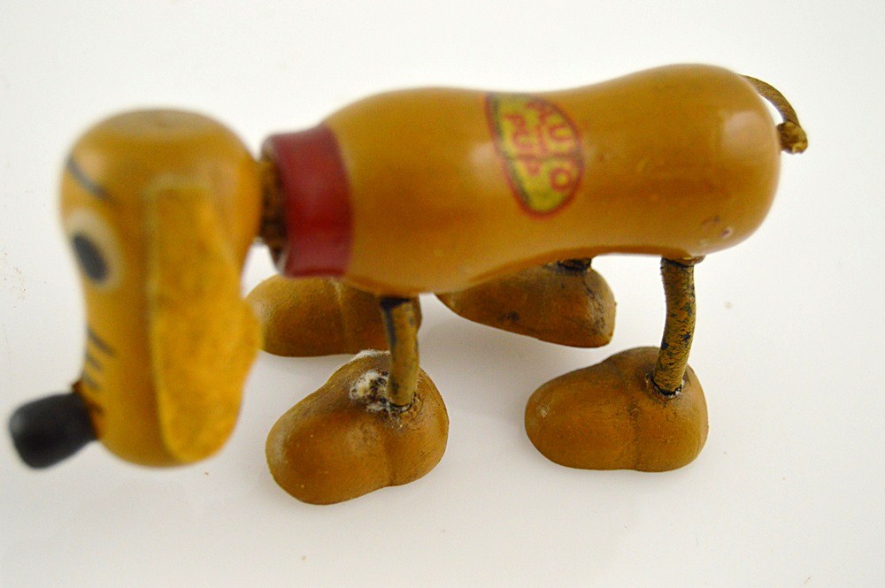 1930s Walt Disney Pluto the Pup Wooden Toy