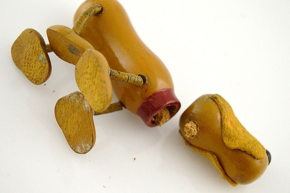 1930s Walt Disney Pluto the Pup Wooden Toy