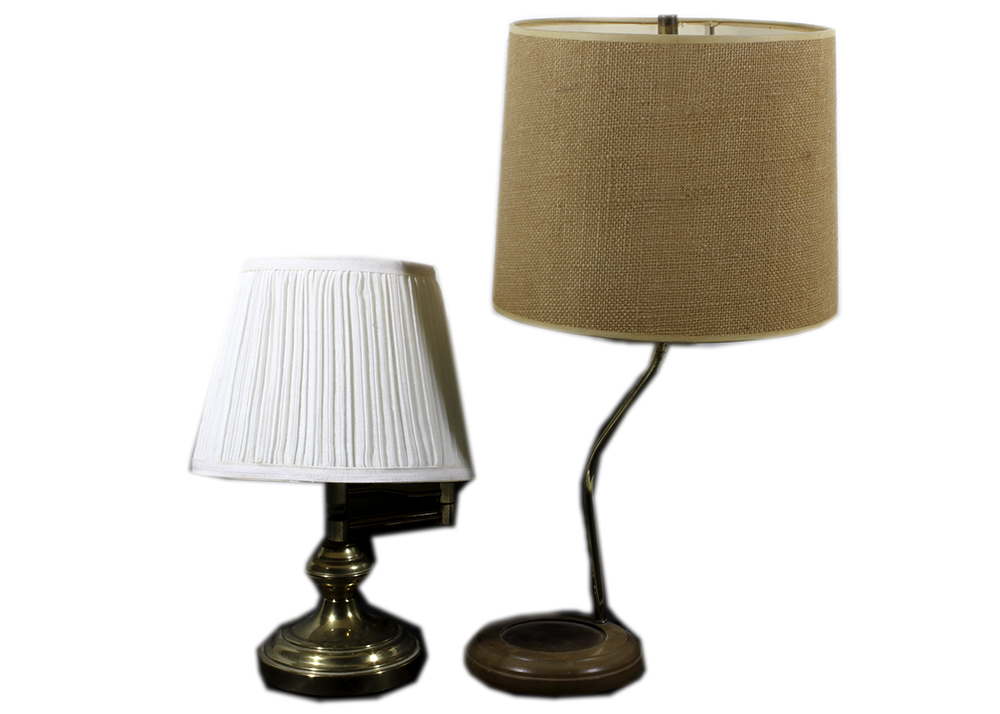 Pair of Vintage Brass Desk Lamps