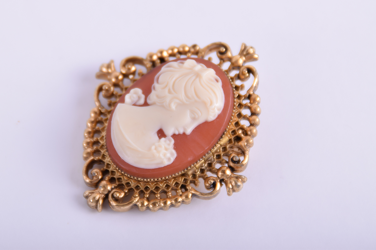Vintage Avon Cameo Brooch and Ring