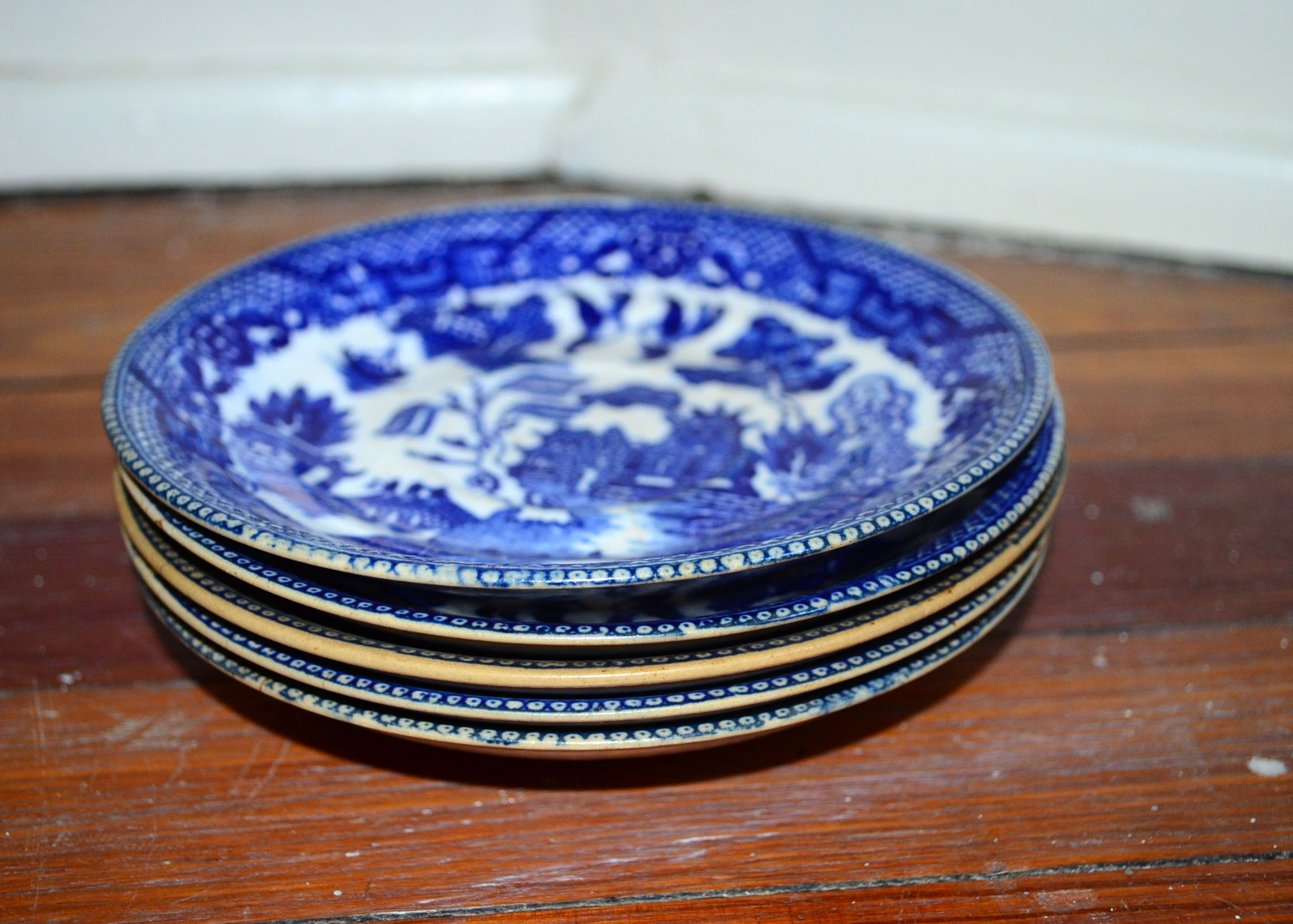 A collection of porcelain blue and white dinner service