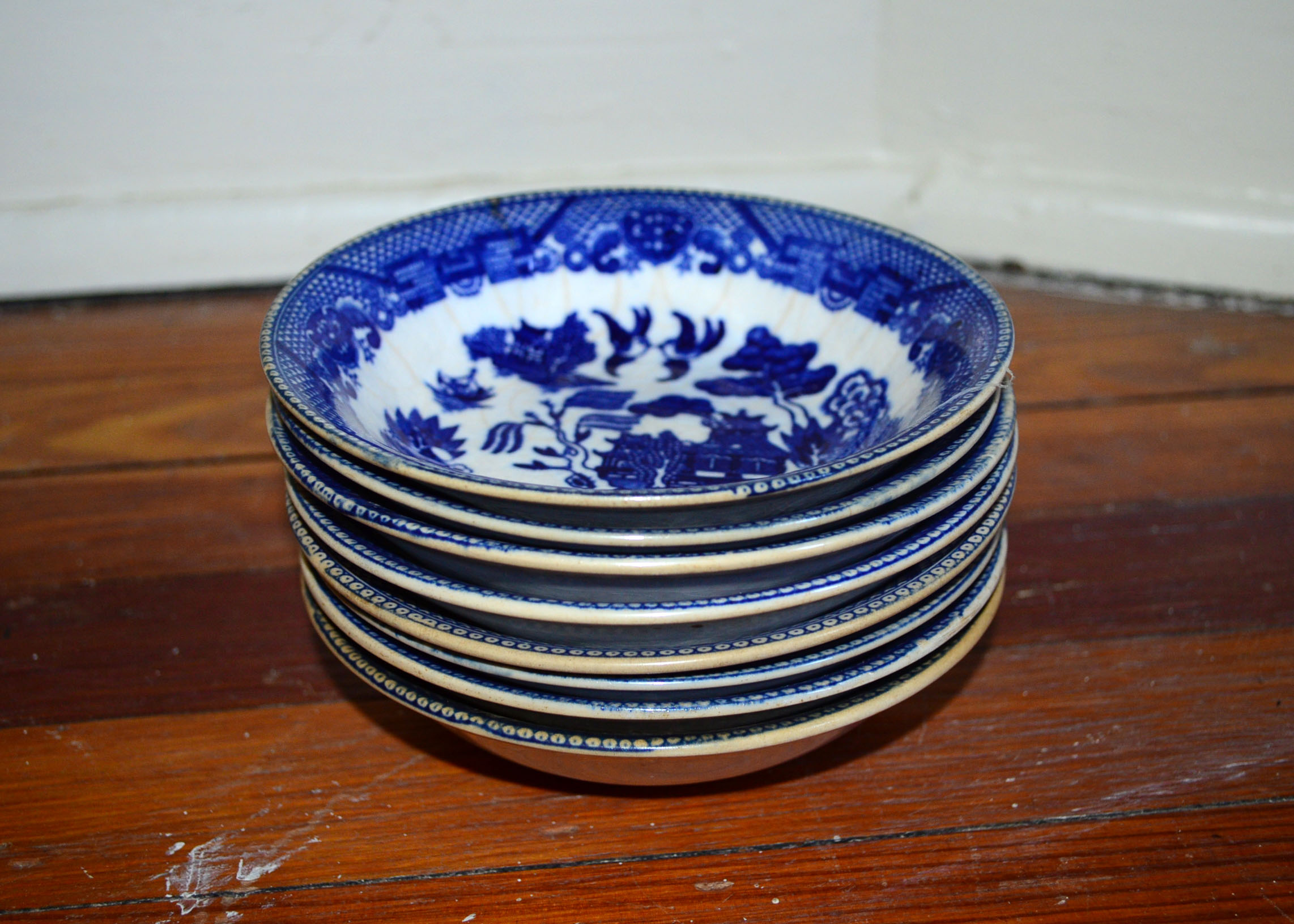 A collection of porcelain blue and white dinner service