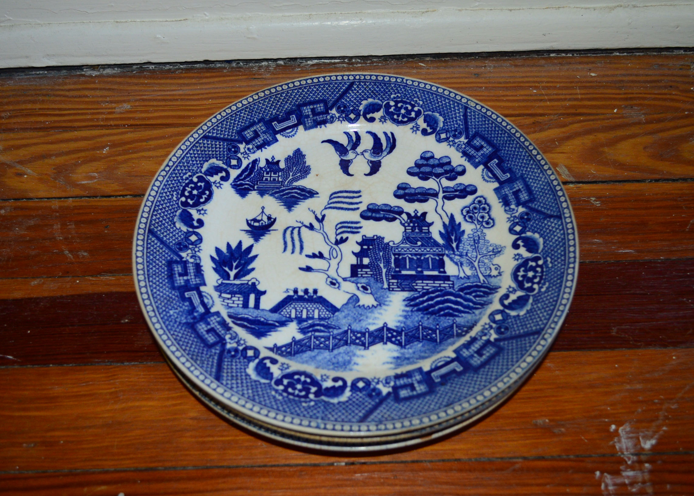 A collection of porcelain blue and white dinner service