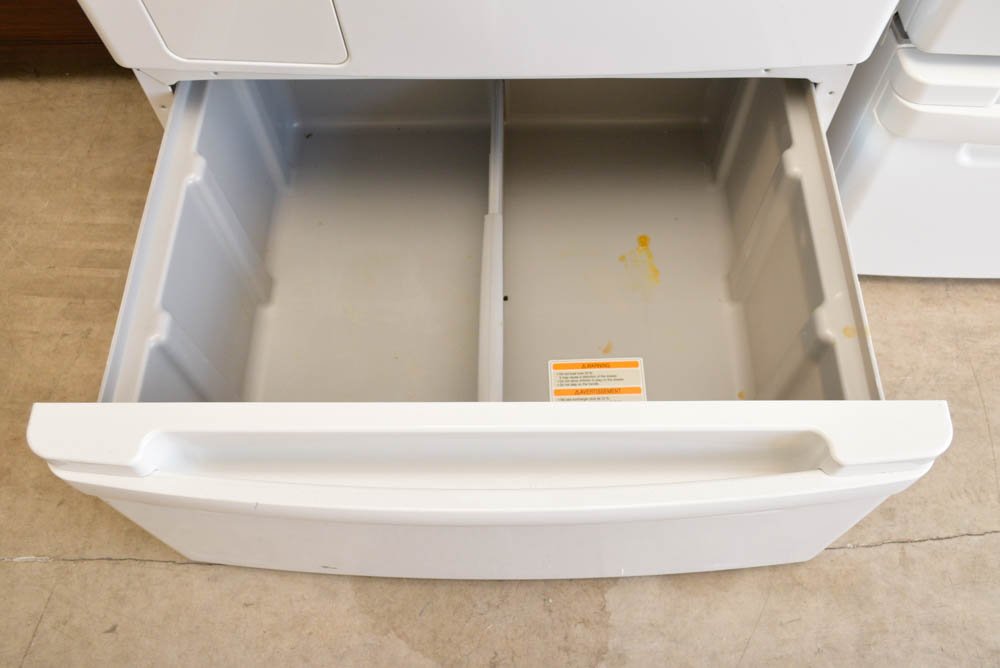 LG Tromm Electric Washer and Dryer with Pedestals