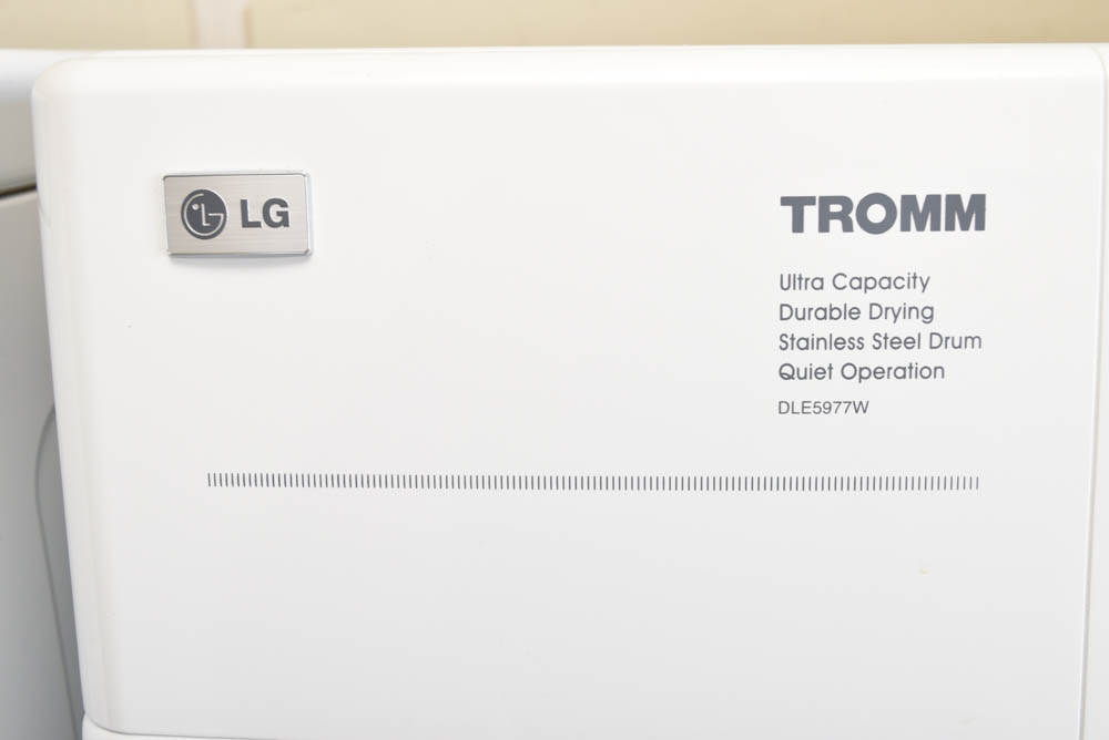 LG Tromm Electric Washer and Dryer with Pedestals