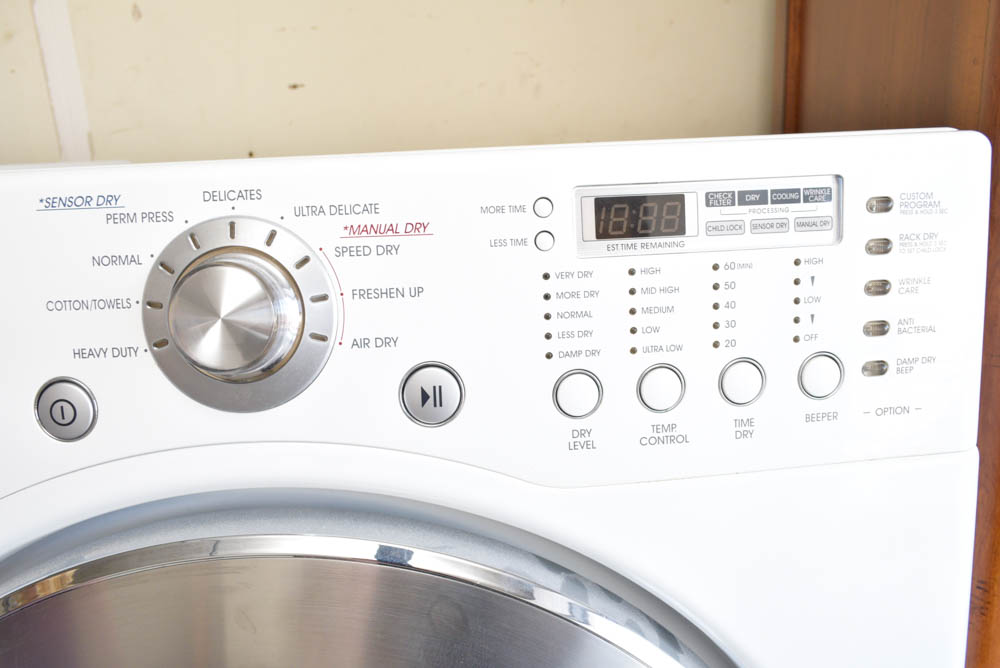 LG Tromm Electric Washer and Dryer with Pedestals