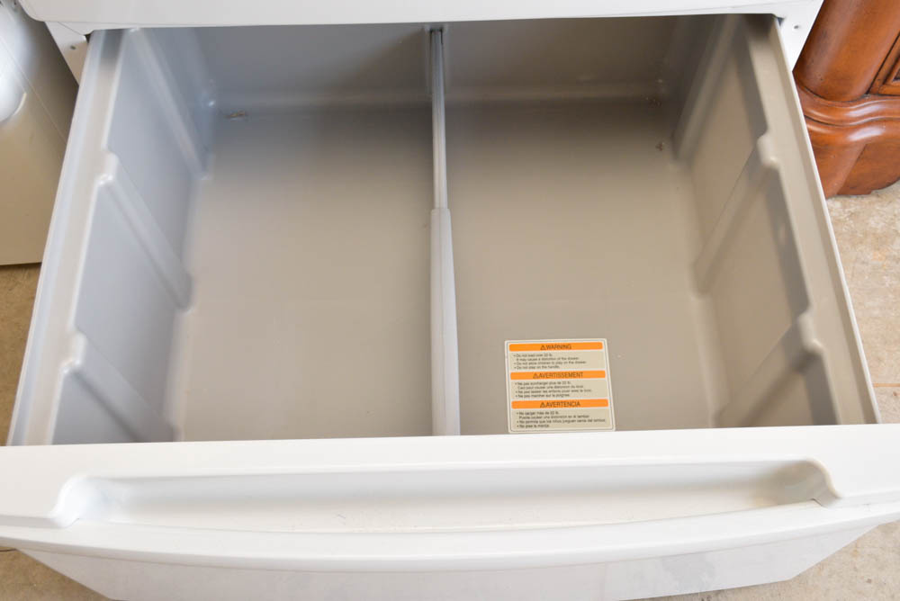 LG Tromm Electric Washer and Dryer with Pedestals