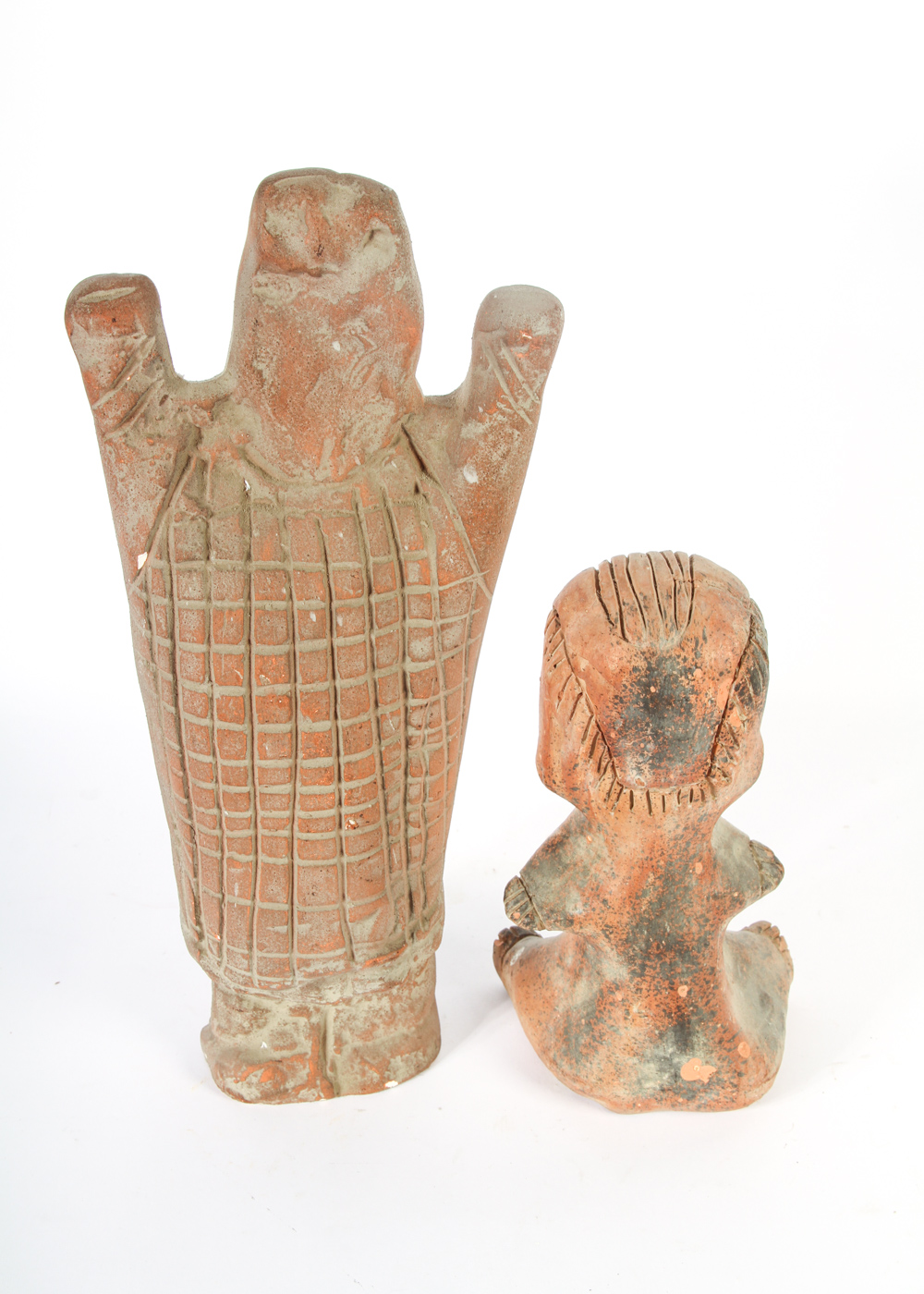 Pair of Ceramic Peruvian Style Figurines