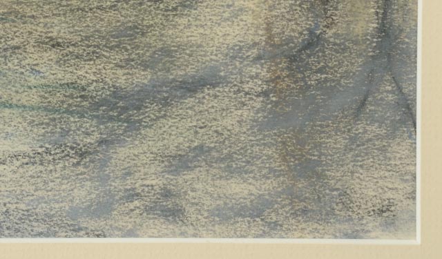 Original Framed Chalk Pastel Landscape