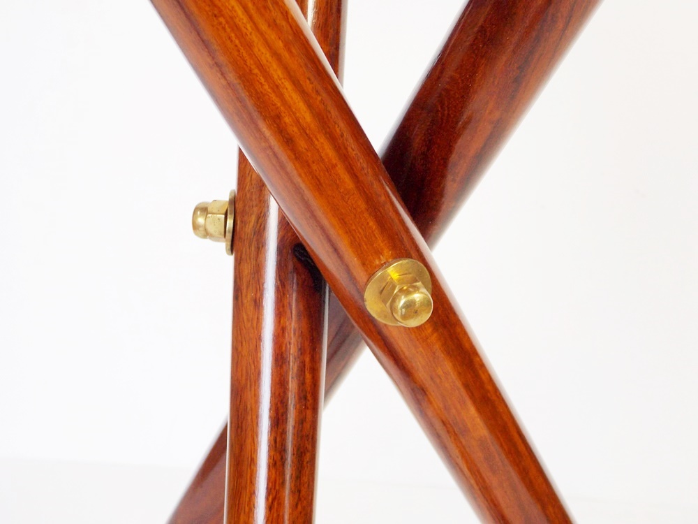 British Buffalo Hide Campaign Stool by Roosevelt Drake