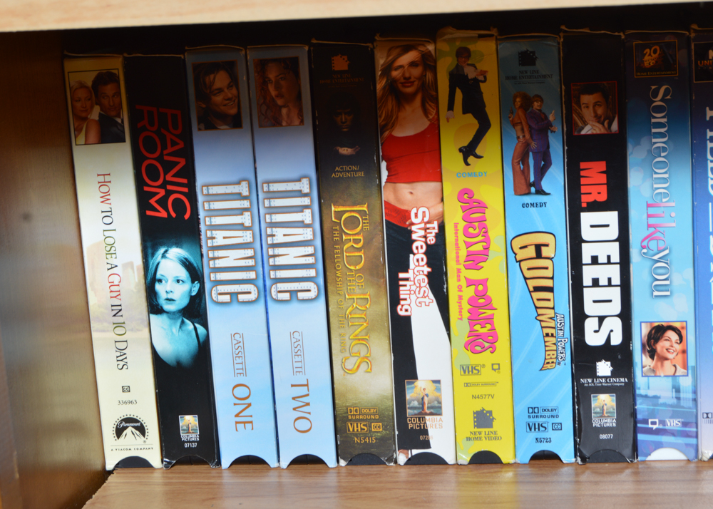 Collection of DVDs and VHS Movies