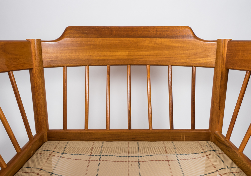 Teak Barrel Arm Chair